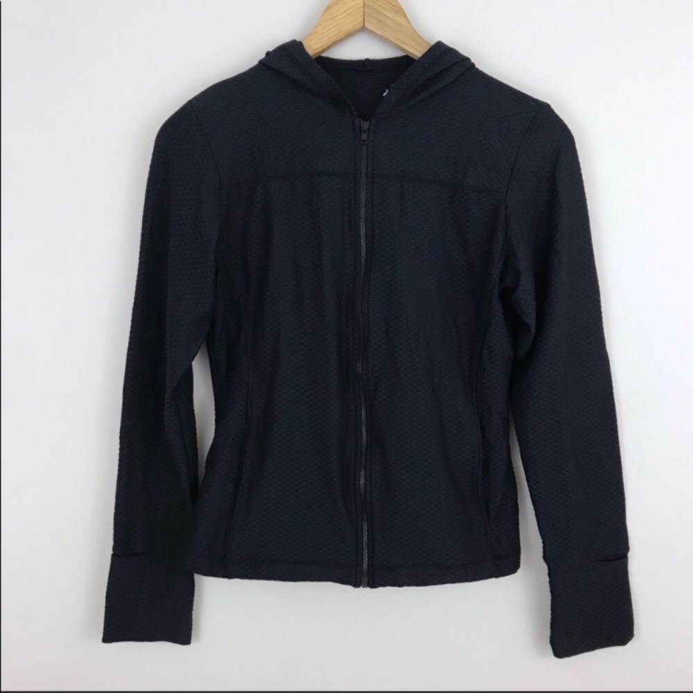 Prana black zip-up workout hoodie